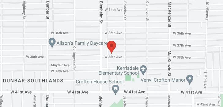 map of 3269 W 38TH AVENUE